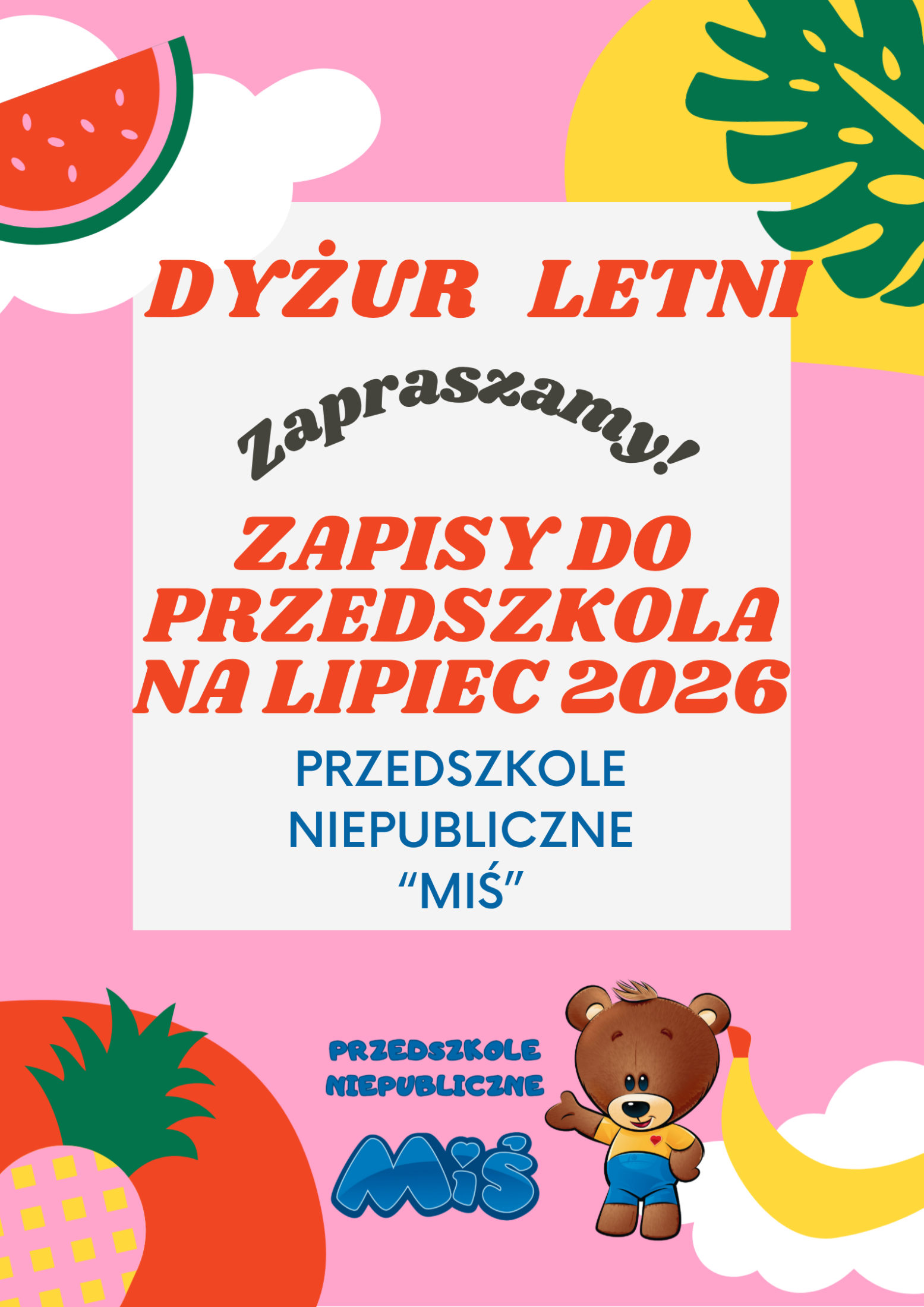 DYŻUR LETNI 2026/2027